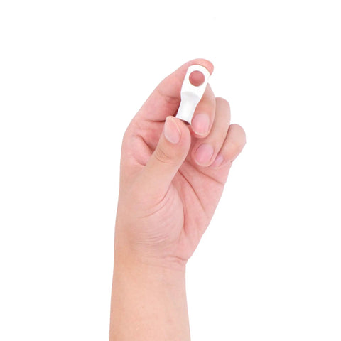 Hand holding a terminal from the Beefy Tinned Copper Battery Cable Lugs Kit With Ring Eyelets For Inverters Marine And Car Wiring 50 Pieces 10 Sizes Awg 8 6 4 2 One Aught Gauge Five Sixteenth Inch And Three Eighth Inch Crimp Terminal Connectors