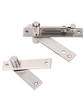 Beefy Heavy Duty Pivot Hinge 300 LB Load, 360 Degree Rotation Stainless Steel Hidden Door Hinge with Adjustable Extension