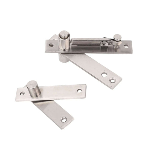 Beefy Heavy Duty Pivot Hinge 300 LB Load, 360 Degree Rotation Stainless Steel Hidden Door Hinge with Adjustable Extension
