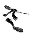 Harley Sportster Mid Control Kit With Peg Levers And Linkage Hardware Complete Mounting Set For 2004 2013 XL Models 1200C 1200R 1200L 1200N 1200X And 883 883L 883R Direct Bolt On Installation For Easy Fit And Secure Ride black steel mid controls with linkage