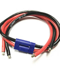 EC5 Male Female Cable Adapter With 10cm 12 AWG Flexible Silicone Wire shown in red and black with banana connector plug