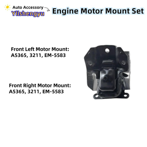3-Piece Beefed-Up Engine Motor Mount Kit For Trucks And SUVs Fits Silverado 1500 2500 3500 Tahoe Suburban Avalanche Yukon Escalade ESV Replaces A5365 A2811 Rear-Wheel Drive Only Heavy-Duty Rubber And Steel Mounts front left motor mount