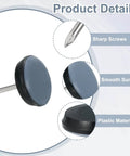 Eight Piece Round Black PTFE Furniture Sliders With Nonslip Rubber Grip Three Quarter Inch Glides For Heavy Duty Chairs Wooden Floors Smooth As Butter Pro Upgrade with sharp screws and smooth surface