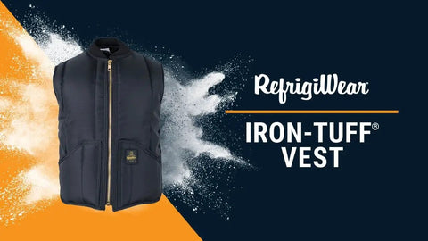 Men's Tough As Nails Cold Weather Safety Vest High Viz Lime ANSI Class Two Rated Down To Minus Fifty Degrees Insulated Collar Water Repellent Tear Proof Daily Grind Workwear Medium displayed against a dynamic background.