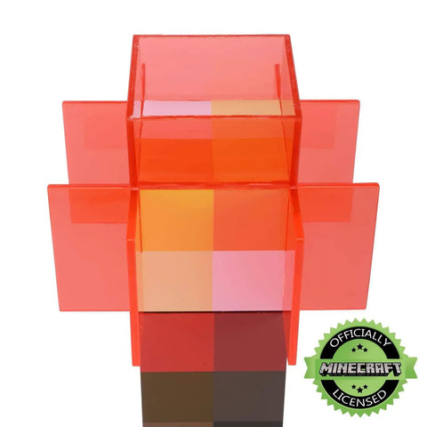 Redstone Torch LED Lamp 12.6 Inch USB Rechargeable Nightlight For Gaming Setup Cosplay And Roleplay Orange Official Collectible Desk Light For Home Decor, shown from a front angle.