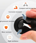 Close-up of 7/8 Inch Cable Grommet showing flexibility and durability features, part of 9 pack for home theater cable management.