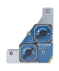 Heavy Duty 50KG Magnetic Welding Clamp With Double Layer Galvanized Steel featuring dual-switch for easy operation and 90-degree alignment.