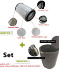 Cartridge Vacuum HEPA Filter VKHF001 And Pre Filter VKPF001 With Clamp For Vacmaster Industrial VK811PH And VK1011SIWTH