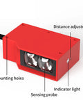 Built Tough Through Beam Photoelectric Sensor With Infrared Switch 10 Meter Sensing Range IP67 Waterproof 24-220V ACDC
