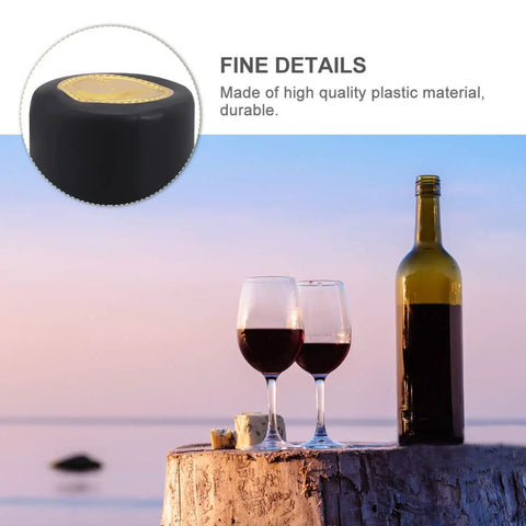 Pro Grade PVC Heat Shrink Capsules For Wine Bottles 100 Pack Black Sealer on wine bottle at sunset