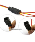 RC JR Style Servo Splitter Cable 1 Male To 2 Female Y Harness Leads connectors close-up for RC models