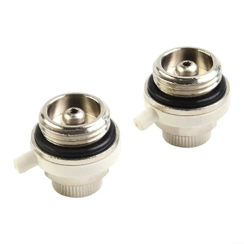 Front view of two Automatic Half Inch Air Vent Radiator Valves With Auto Cut Off And Self Bleed For Heating Systems