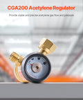 CGA200 regulator from Air Acetylene Torch Kit With 149 Inch Hose, Two Welding Tips, CGA200 Regulator And Torch Handle For Home DIY Projects, Heavy Duty Weld And Brazing Tool Set For Industrial Jobs Without Gas Cylinder