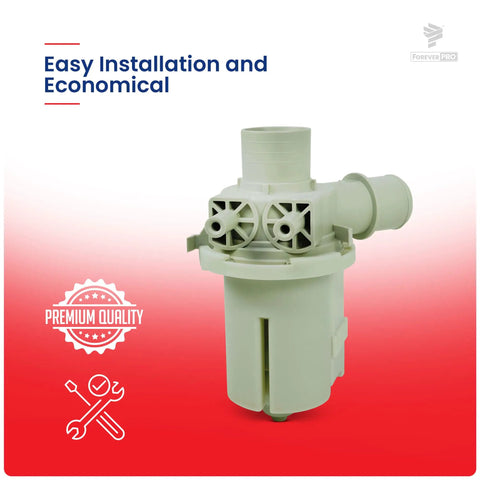 AC Motor Assembly Pump for LG Appliances 4681EA1007A Replacement Part, white durable design in retail packaging.