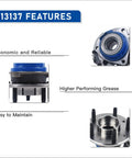 Front Wheel Hub And Bearing Assembly For 2004 2005 Chevy Classic, 1997 2003 Malibu, 1999 2004 Oldsmobile Alero features diagram