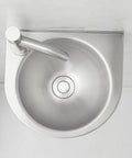 Top view of Wall Mounted Stainless Steel Hand Wash Basin For Kitchen Bar Garage Laundry Workshop RV And Boats Space Saving Utility Sink With Easy Clean Design Compact 30x28x10 Cm