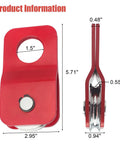 Heavy Duty Snatch Block Winch Pulley 8000 LBS Recovery Kit For Trucks ATV SUV UTV Off Road Towing With Synthetic Rope And Steel Cable 4 Ton Capacity Ready For Hardcore Recovery Situations. Red steel winch pulley with dimensions