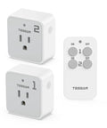Remote Control Outlet Plug Set With One Remote And Two Outlets, Wireless Light Switch Kit for Lamps, String Lights, and Small Appliances