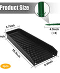 Image showing Rain Gutter Downspout Splash Block Extender With Ladder Downwards Design, dimensions 16x8.3x2 inches, in black.