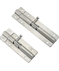 Heavy Duty 304 Stainless Steel Door Bolt Buckle For Home Safety And Security Plus Indoor Spring Hinge Pin Set, two hinges.