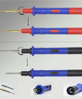 Ultra Sharp Multimeter Test Leads Kit with Soft Silicone Insulation and Gold Plated Probes for Pro Grade Readings, multiple views