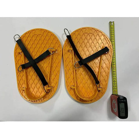 Concrete Plastering Cushion Sleeper Shoes For Work That Prevent Shoe Marks On Finished Floors with measuring tape