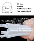 6mm OD Pneumatic Air Line Tubing Nylon Air Hose For Fluid Transfer Or Air Brake System SAE J844 Tube 32.8ft clear tubing held in hand