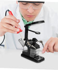 Mechanic using Rechargeable LED Work Light With Magnifier And Stand And Secure Clamp For Mechanics Soldering And Electronics Repair