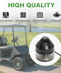 Primary Drive Clutch For EZGO Marathon 2 Cycle Gas Golf Cart 1976 1988 OEM 23192 G1 Replacement Bolt On Aluminum Durable High Quality Direct Fit Sturdy Alloy Cast For Longevity And Heat Dissipation, black drive clutch shown with EZGO golf cart