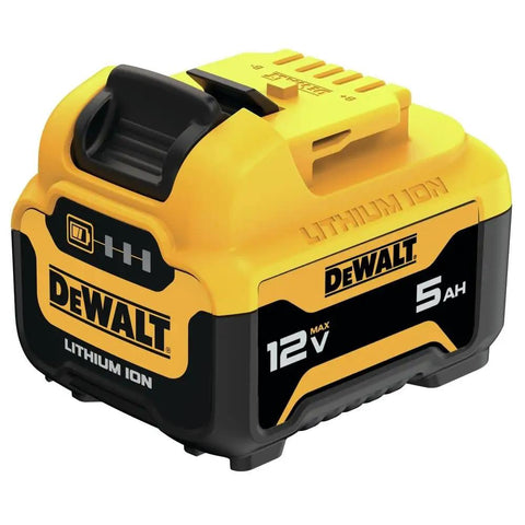 12V Max 5.0Ah Lithium Ion Battery With Fuel Gauge LED, Extended Runtime For All 12V Max Tools And Chargers, Lightweight Yet Tough Power Pack