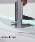 Explosion Proof Round Tabletop Rotating Serving Tray 360 Degree Turntable with Heavy Duty Glass Surface thickness measurement