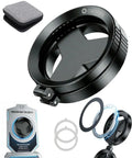 Anti-Glare Magnetic Phone Filter 2 In 1 CPL And Star Filter for iPhone clip, case, and packaging