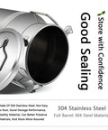 Built Tough 64 Liter Stainless Steel Milk Can With Swivel Tap showing open lid, showcasing interior and sealing design.