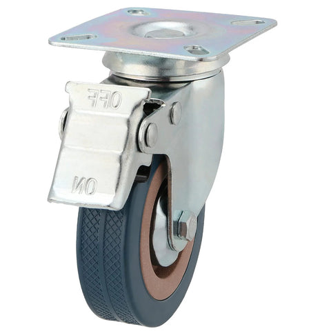 8 Pack 3 Inch Caster Wheels Set With Lock Brake Heavy Duty 880 Lb Capacity Swivel Plate Casters 360 Degree Rotation Quiet