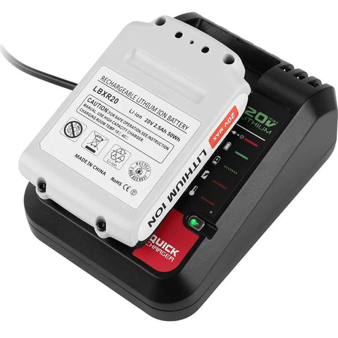 Heavy Duty Fast 2A 20V Lithium Battery Charger For Black And Decker 20V Tools And Porter Cable 20V Tools With 52 Inch Cable