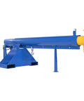 Heavy Duty Orbital Telescoping Boom Lift 4000 Pound Capacity Smooth Swivel Base And Rugged 24 Inch Forks side view with hooks.
