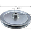 8 Inch Single Groove V Belt Pulley with 5/8 Inch Bore, 1 Groove, Motor Pulley for A, B, 5L and 4L V Belts, Carbon Steel, Zinc Plated