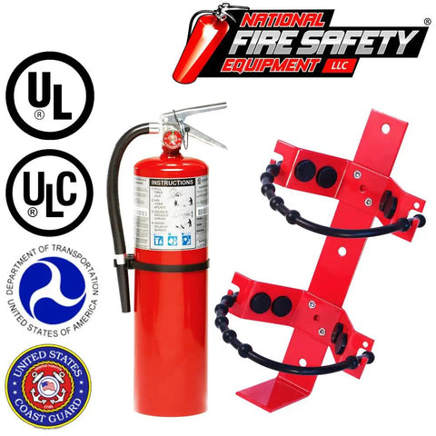 Tough As Nails 2 Pack 10 Lb ABC Fire Extinguishers with heavy duty brackets and UL certification for safety.
