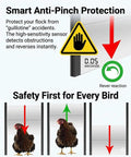 Smart WiFi Automatic Chicken Coop Door With App Control, Alexa And Google Home Compatible, Anti Pinch Sensor in action