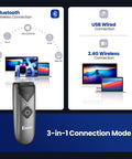 Portable Bluetooth 2D And 1D Barcode Scanner Mini Wireless Handy Reader With 2.4G USB Connection for multiple devices