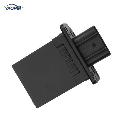 Beefy Plug-And-Play Blower Motor Resistor Replacement For Ford F-150 F-250 F-350 Super Duty Expedition Escape Mustang Mercury Mariner Lincoln Mark LT Replaces YH-1715 3F2Z-18591-AA Easy Install Durable HVAC Climate Control Component, black resistor close-up