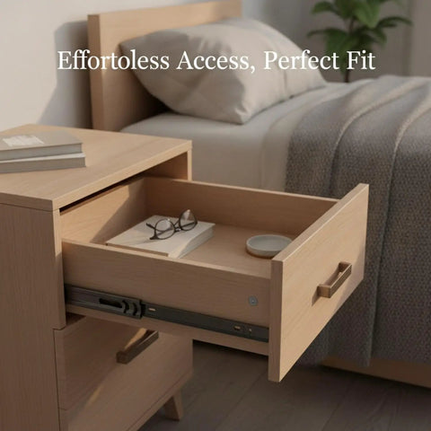 10 Inch Full Extension Drawer Slides for Vanities Nightstands and Small Cabinets 1 Pair Built From Cold Rolled Steel built into nightstand