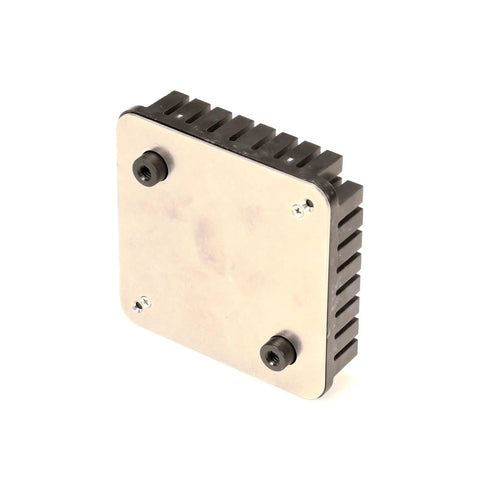 Genuine Replacement Push Block In Black For Commercial Countertop Dicers And Slicers Straight Up Built Tough For Heavy Duty Kitchen Crews Runs Smooth As Silk Daily, showcasing backside view with mounting points.
