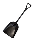 Poly Snow Scoop Shovel For Quick Winter Cleanup, Heavy Duty Lightweight Plastic Snow Shovel, 42 Inch Handle, Black, Made In USA