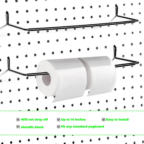 4 Pack Pegboard Towel Holders Hooks For Paper Towels And Kitchen Towels Great Pegboard Organizer For Workshop Garage And Kitchen