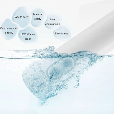 Portable Bidet For Travel And On The Go Use, Handheld Electric Bidet submersed in water demonstrating waterproof feature