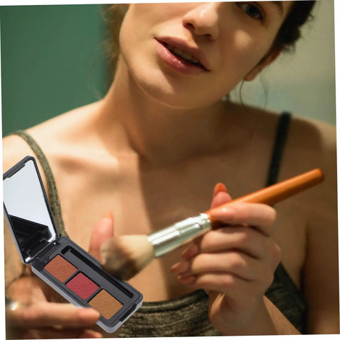 Dope New Compact Travel Makeup Palette With Mirror, Four Pack Empty Eyeshadow Containers for portable beauty use.