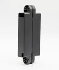 Heavy Duty Self Closing Hidden Door Hinges Holds 120 Lbs Rock Solid Concealed Hardware side view with matte black finish.