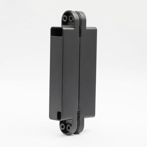 Heavy Duty Self Closing Hidden Door Hinges Holds 120 Lbs Rock Solid Concealed Hardware side view with matte black finish.
