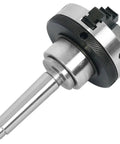 Premium Heavy Duty Three Inch Wood Lathe Chuck Featuring Reversible Jaws And Dual Arbors For One By Eight Tpi Spindles close-up side view